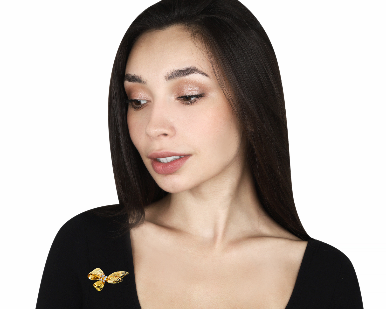 Оригинальная золотая брошь с бриллиантами 0.45ct Tiffany&Co