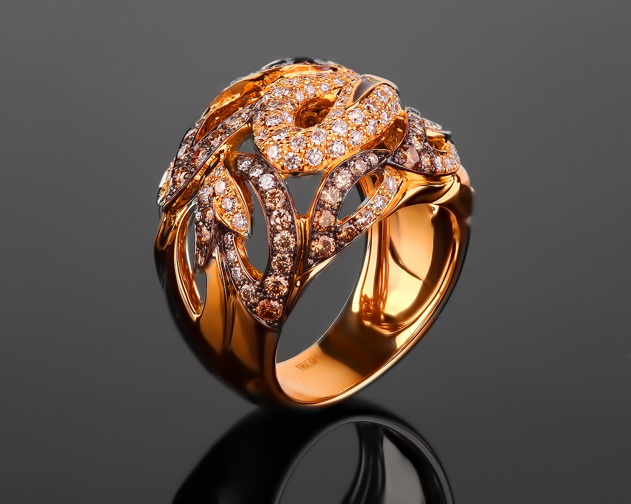 Золотое кольцо с бриллиантами 1.82ct Magerit Elegance