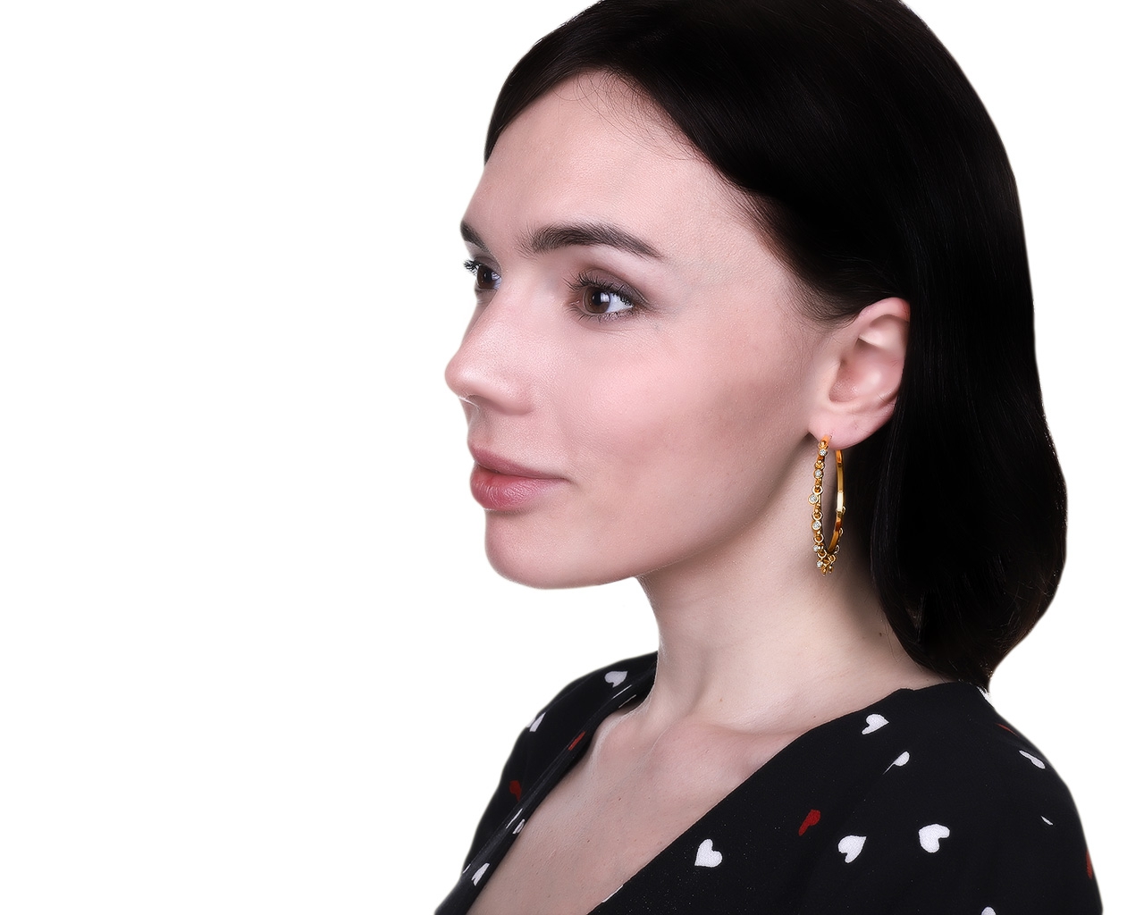 Оригинальные золотые серьги с бриллиантами 1.00ct Dior