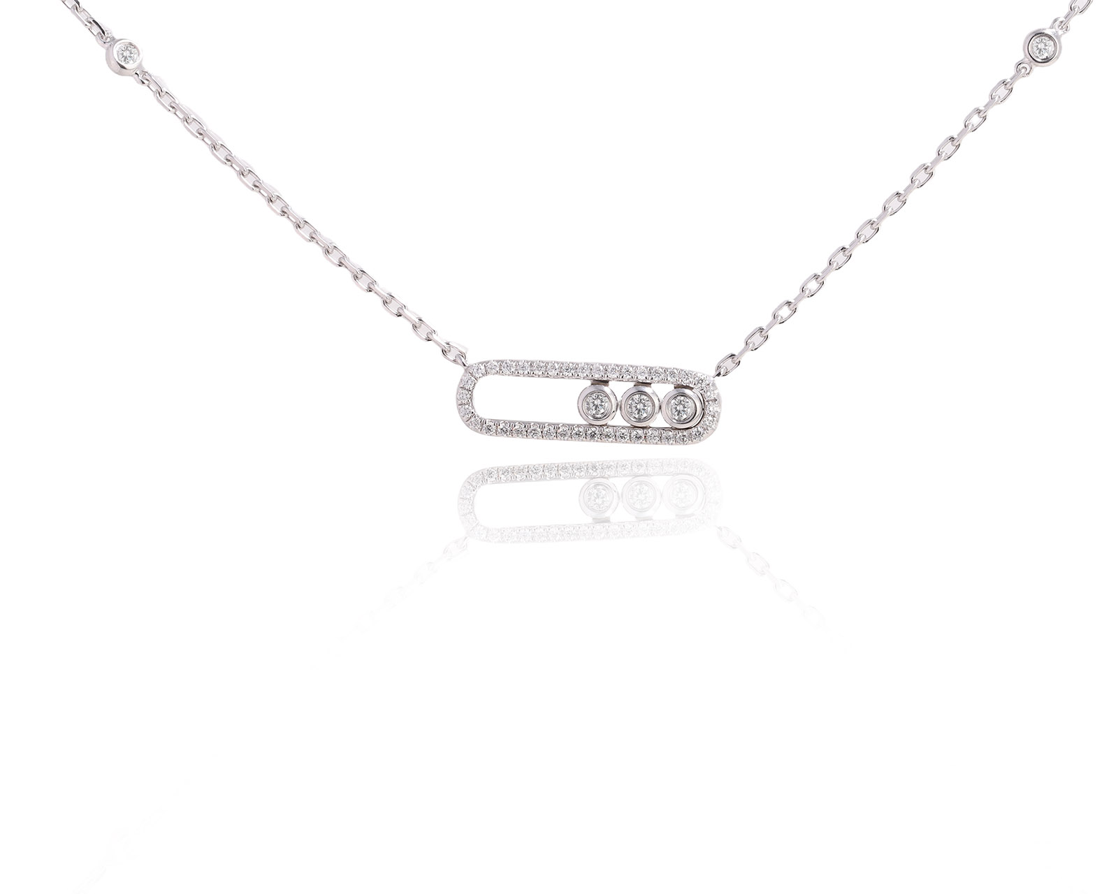 Оригинальное золотое колье с бриллиантами 0.35ct Messika Pave Baby Move 111125/10