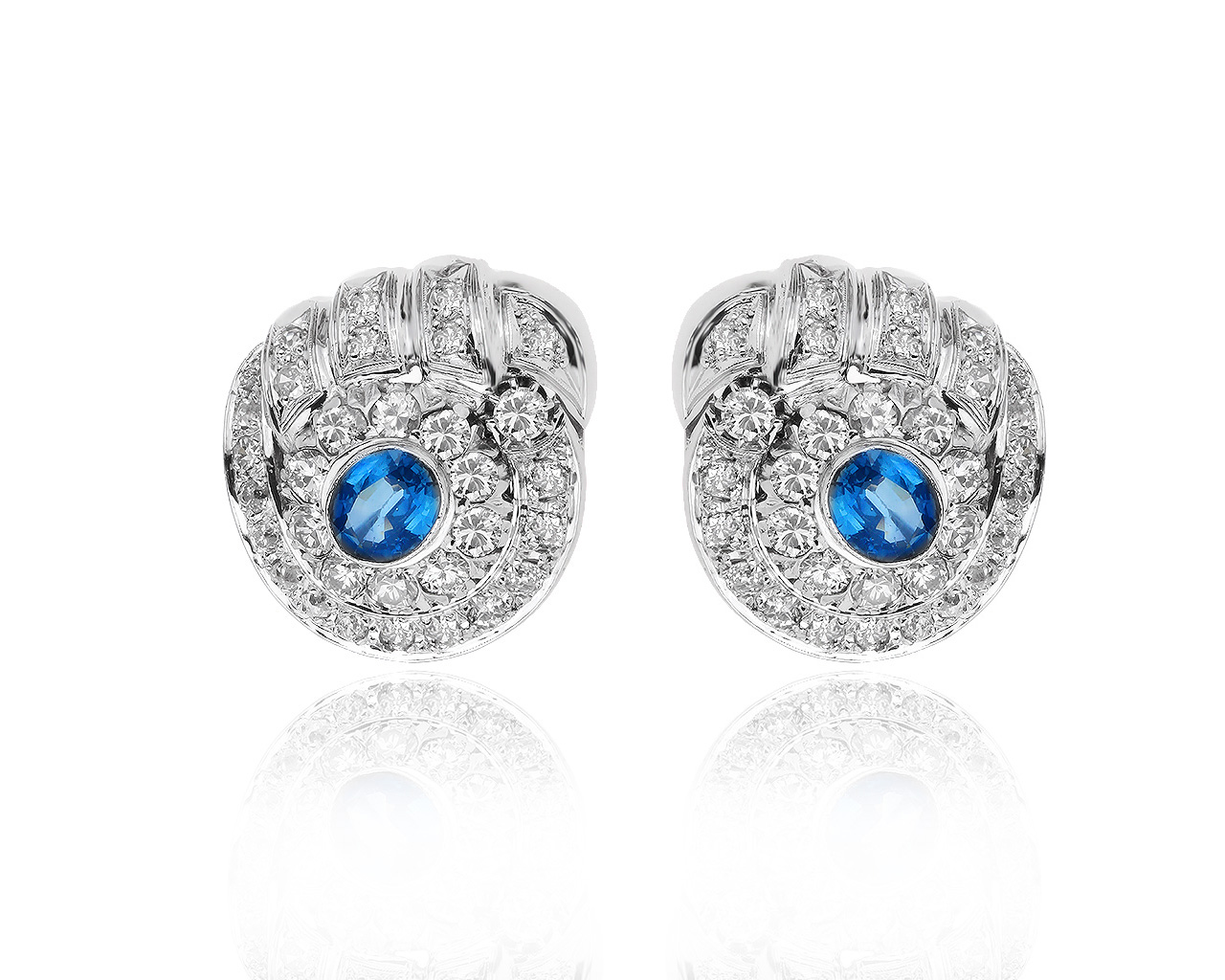 Роскошные золотые серьги с бриллиантами 3.36ct 120819/3