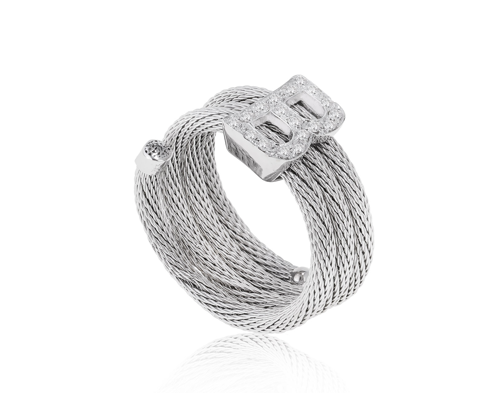 Стильное золотое кольцо с бриллиантами 0.13ct 310822/17