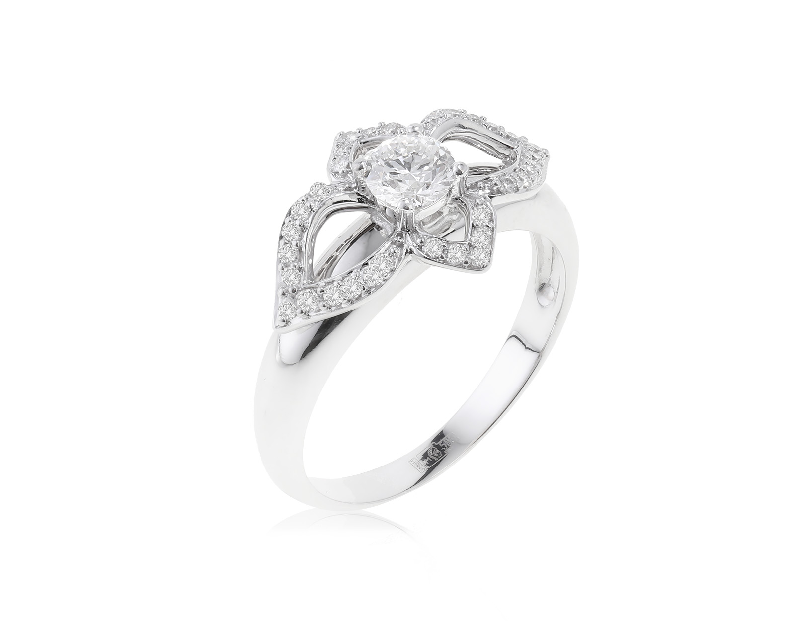 Богатое золотое кольцо с бриллиантами 0.51ct 010323/5