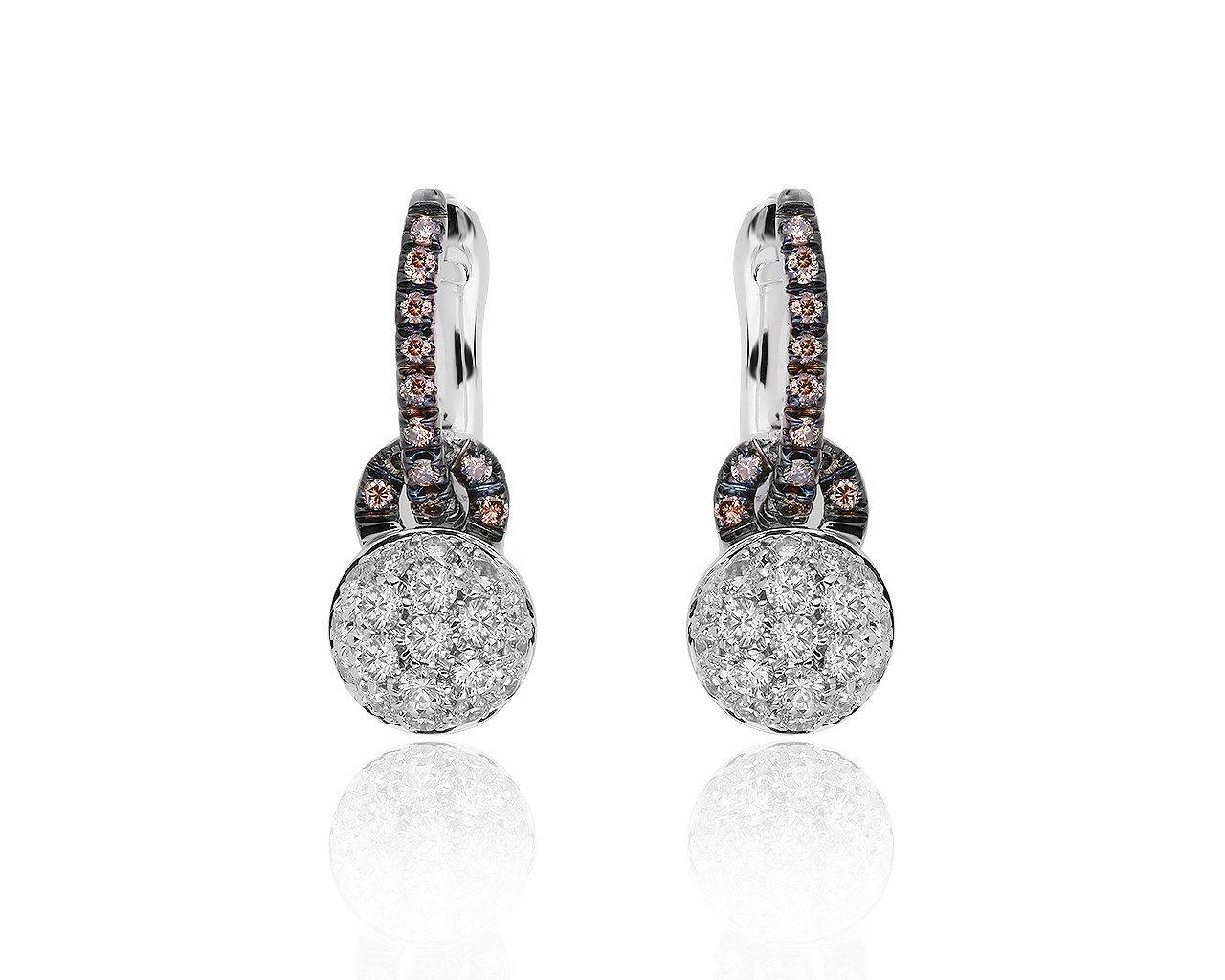 Оригинальные итальянские золотые серьги с бриллиантами 1.07ct Valente 210619/10