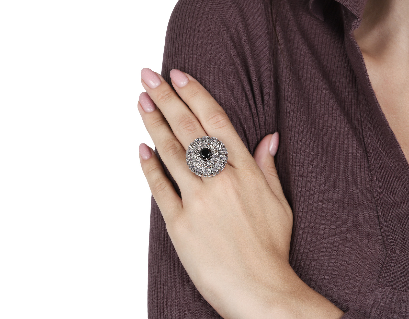Завораживающее золотое кольцо с бриллиантами 7.60ct