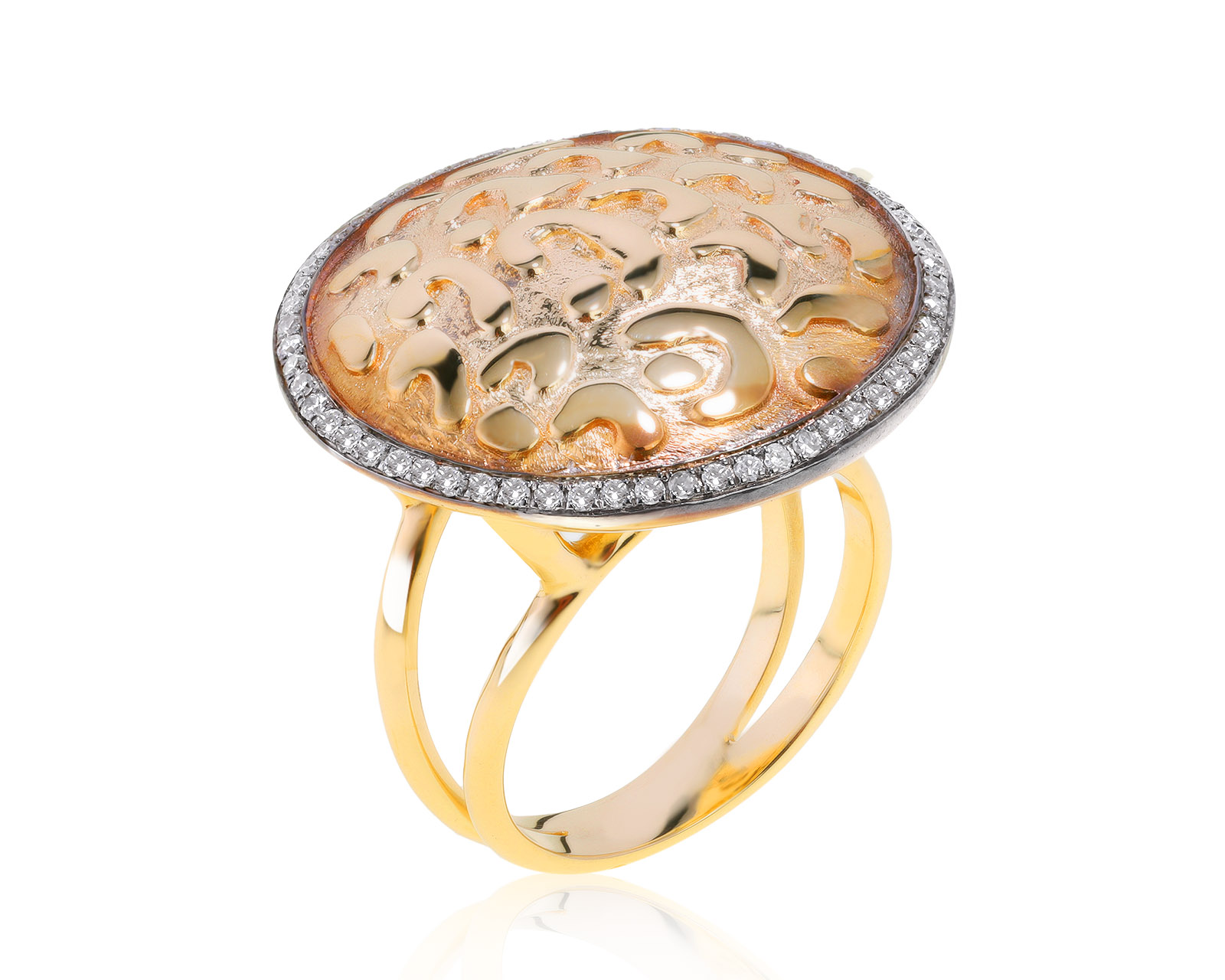 Винтажное золотое кольцо с бриллиантами 0.50ct СССР 261121/2