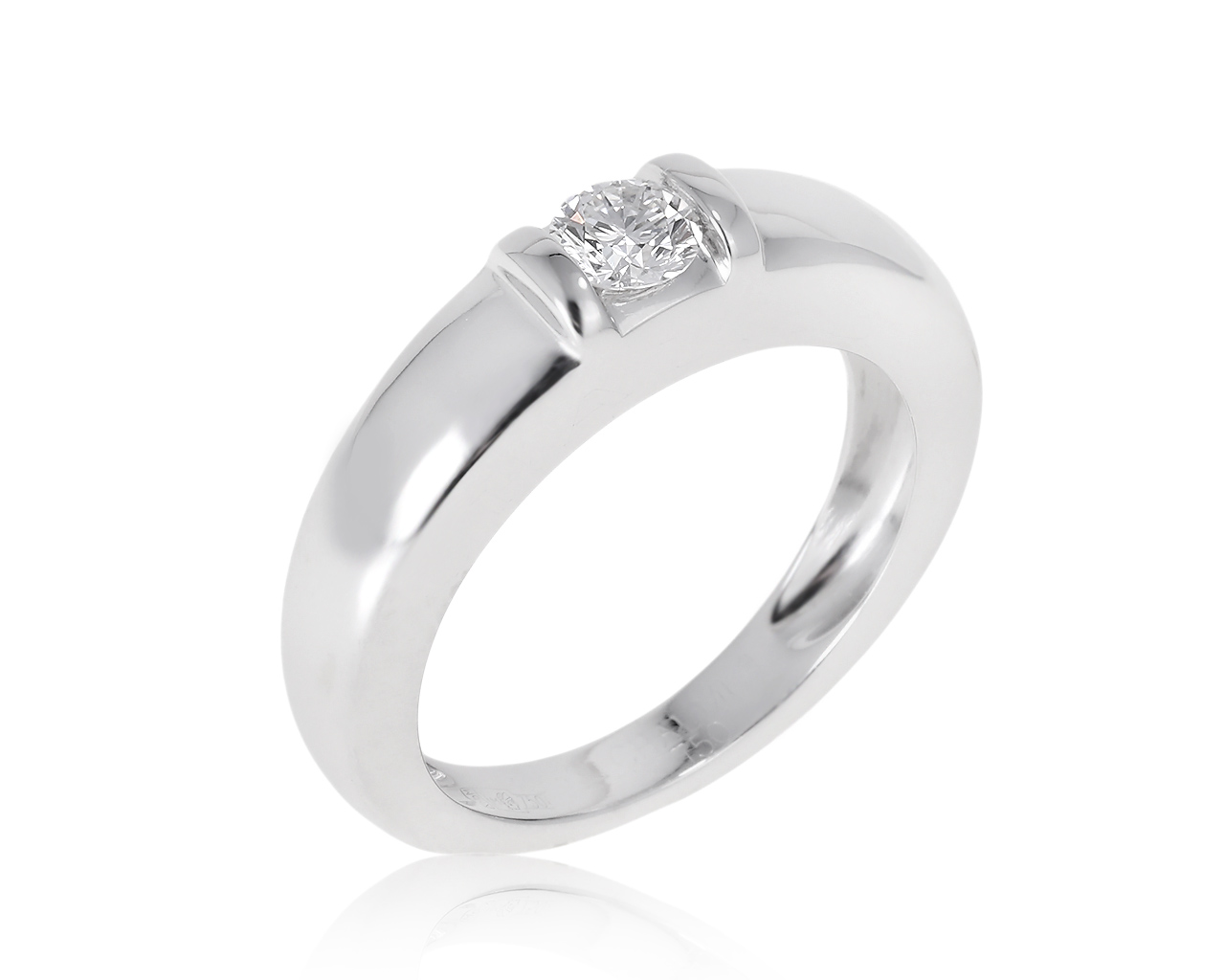 Оригинальное золотое кольцо с бриллиантом 0.25ct Chaumet 291120/19