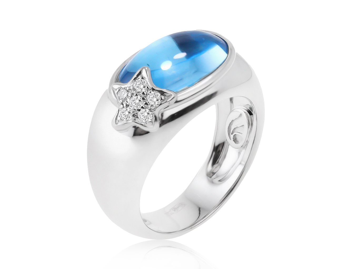 Оригинальное золотое кольцо с топазом 4.53ct Magerit 030421/20