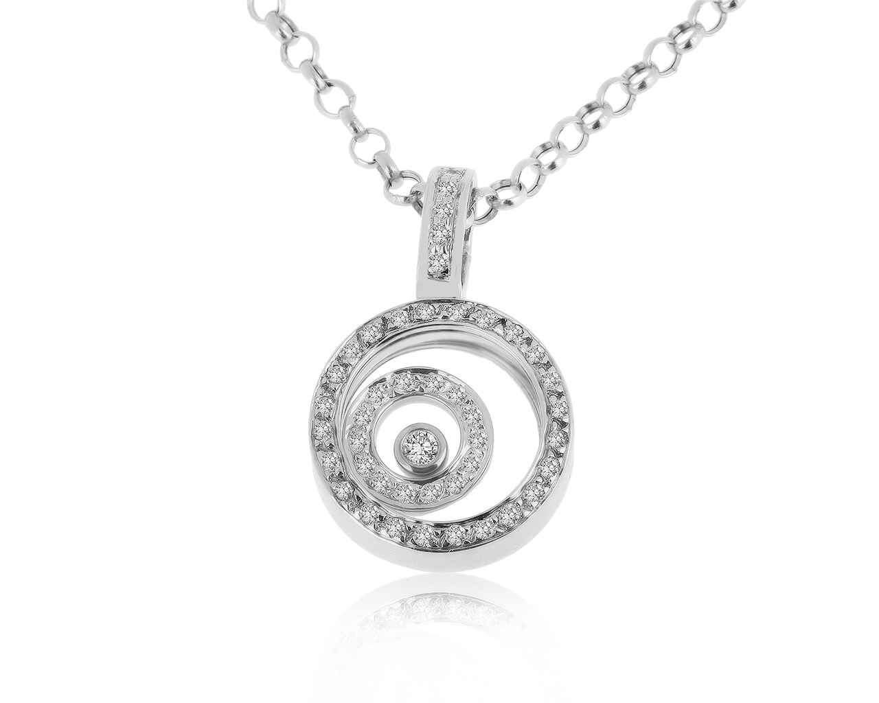 Притягательный золотой кулон с бриллиантами 0.35ct 090419/23