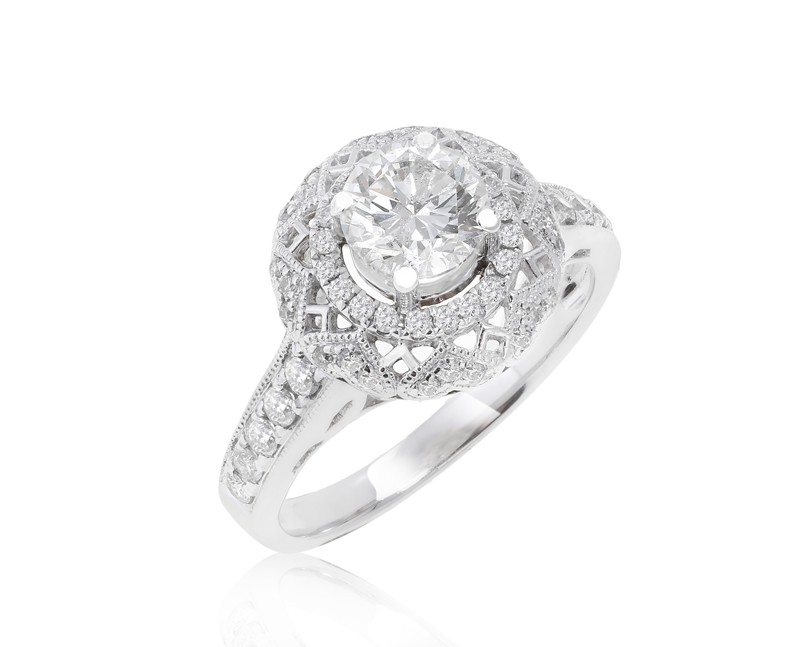 Притягательное золотое кольцо с бриллиантами 1.32ct 080822/8