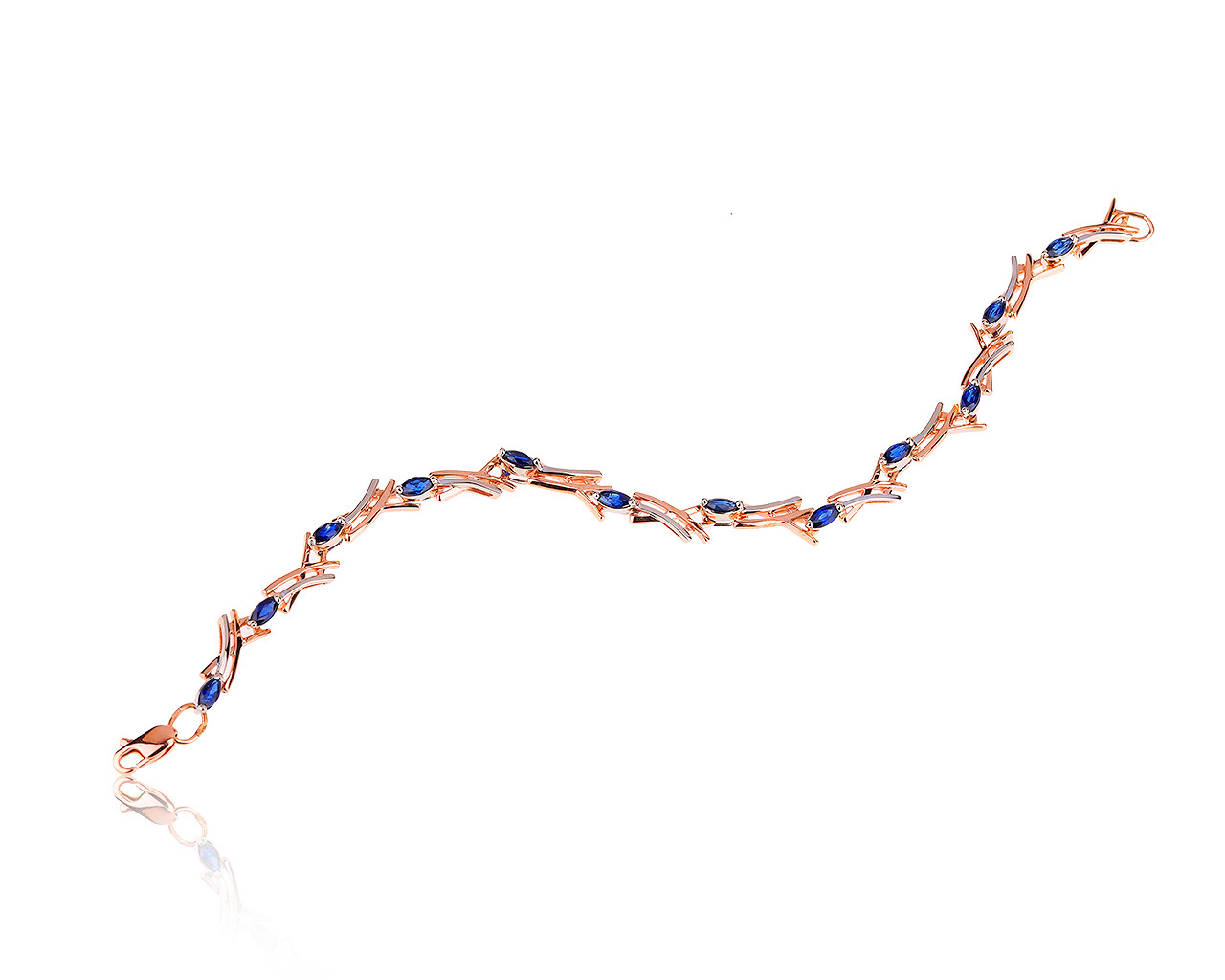 Восхитительный золотой браслет с сапфирами 1.68ct 280920/18