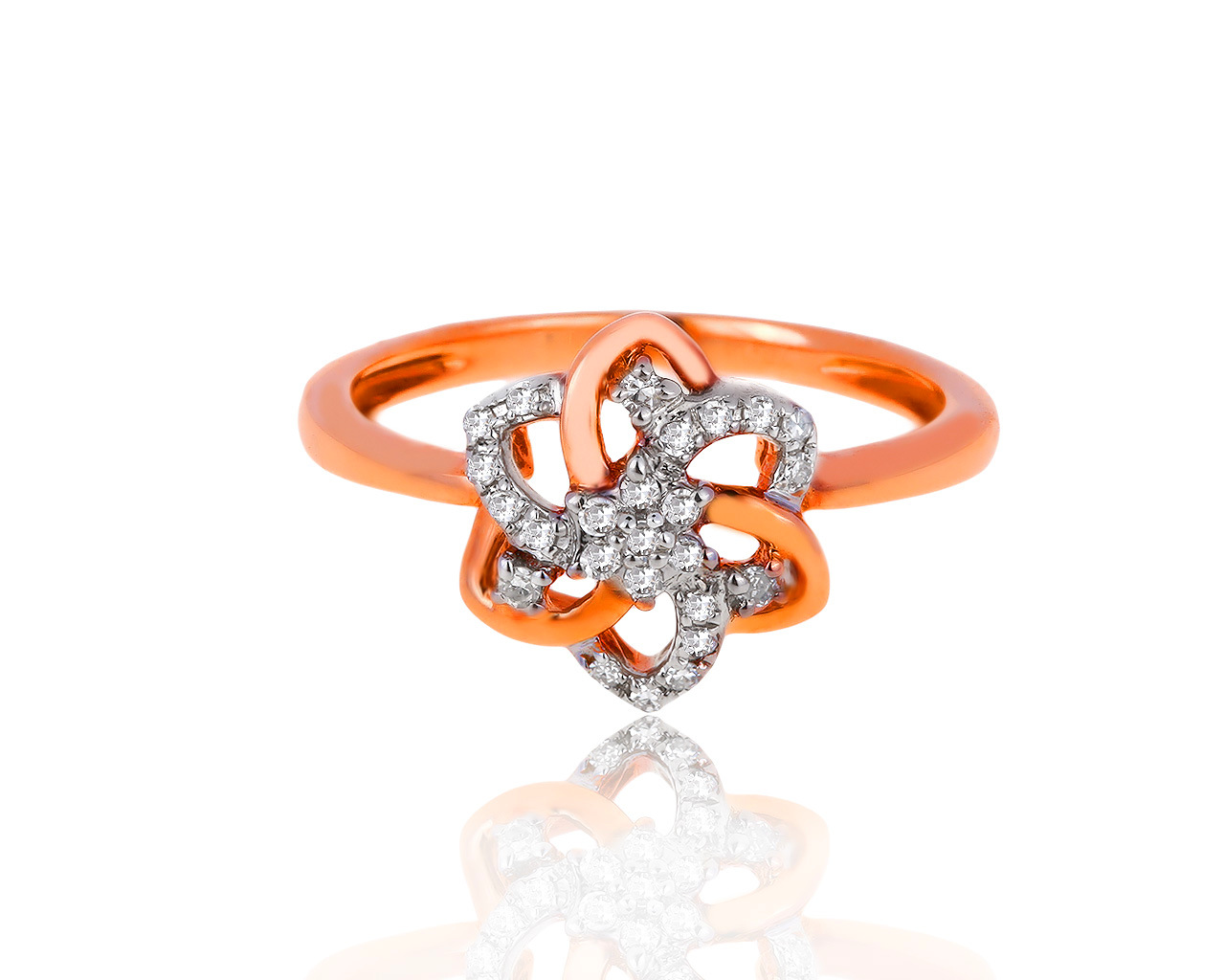 Стильное золотое кольцо с бриллиантами 0.17ct 100418/20 Стильное золотое кольцо с бриллиантами 0.17ct 100418/20
