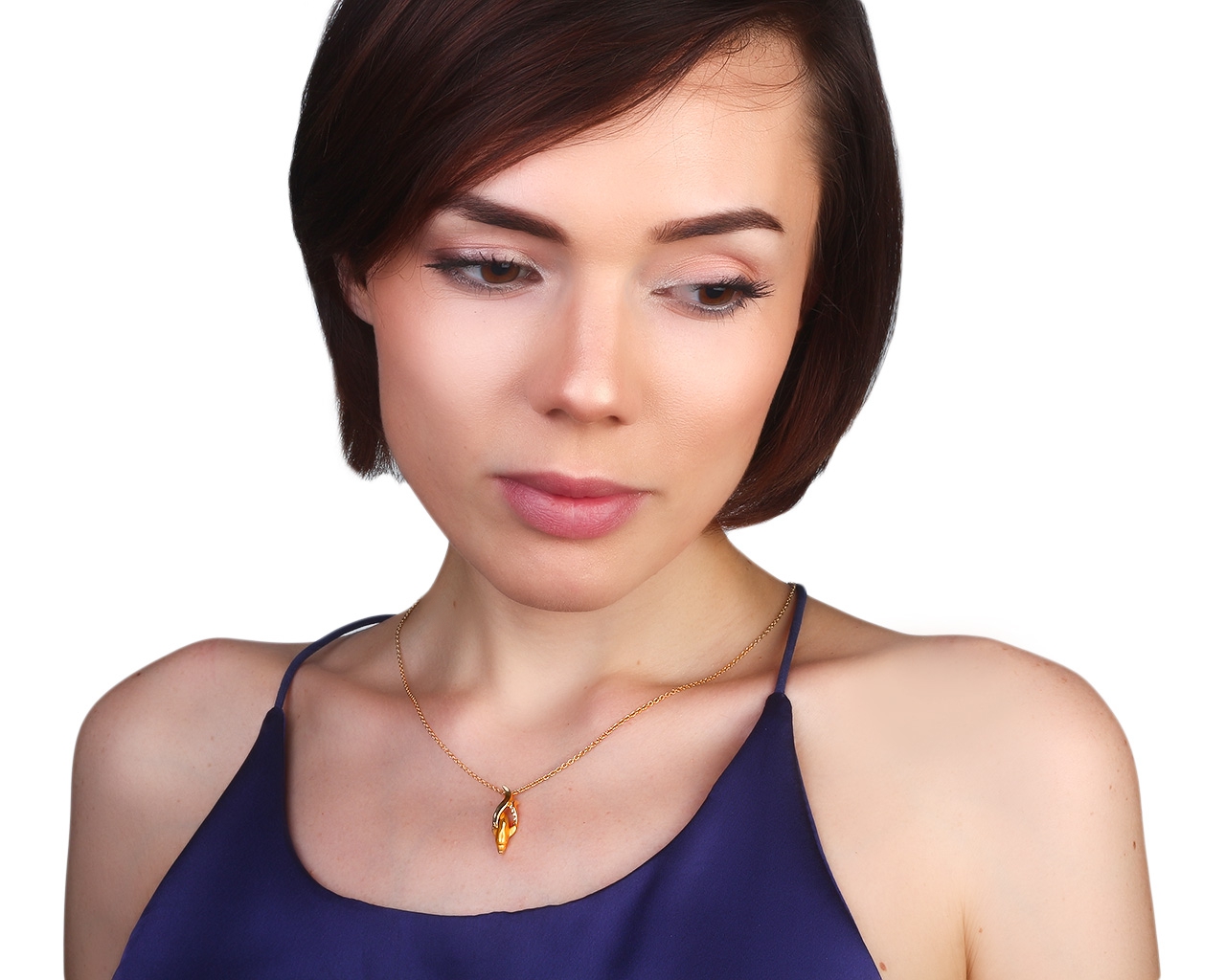 Оригинальная золотая подвеска с бриллиантами 0.04ct Magerit