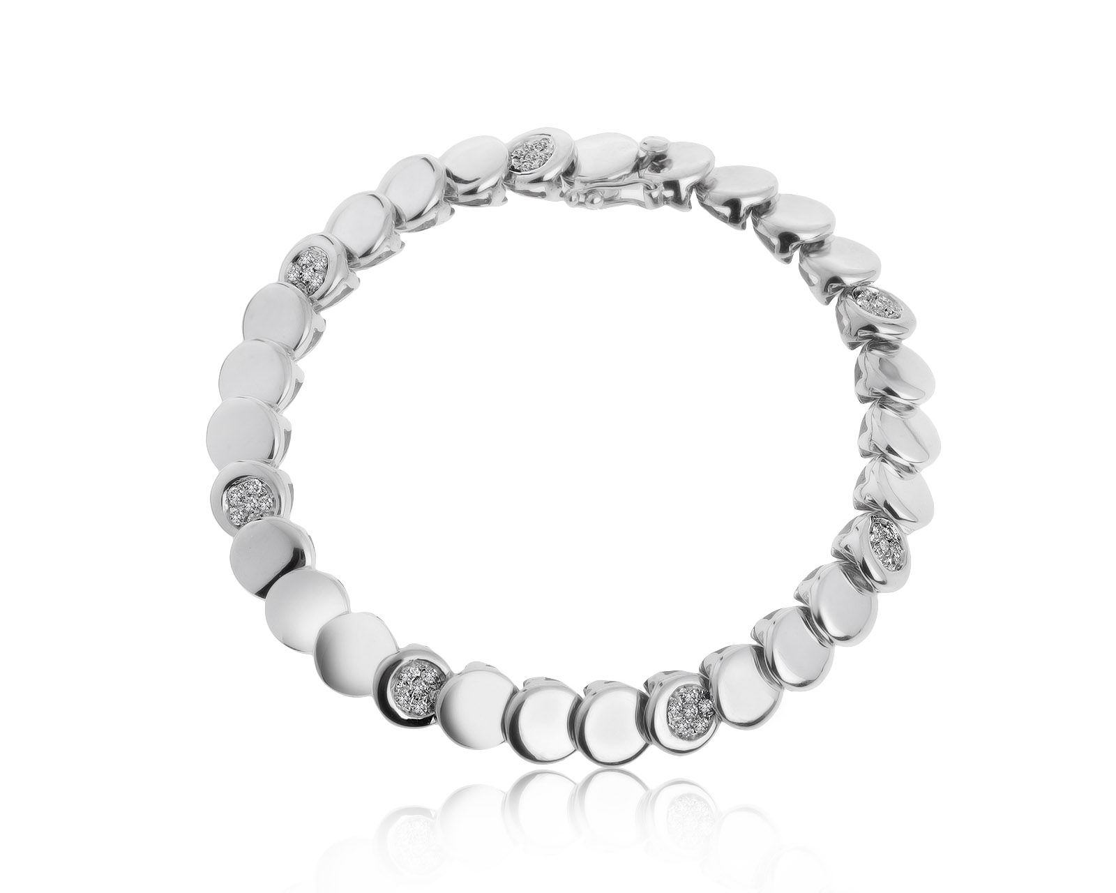 Притягательный золотой браслет с бриллиантами 0.50ct 090621/19