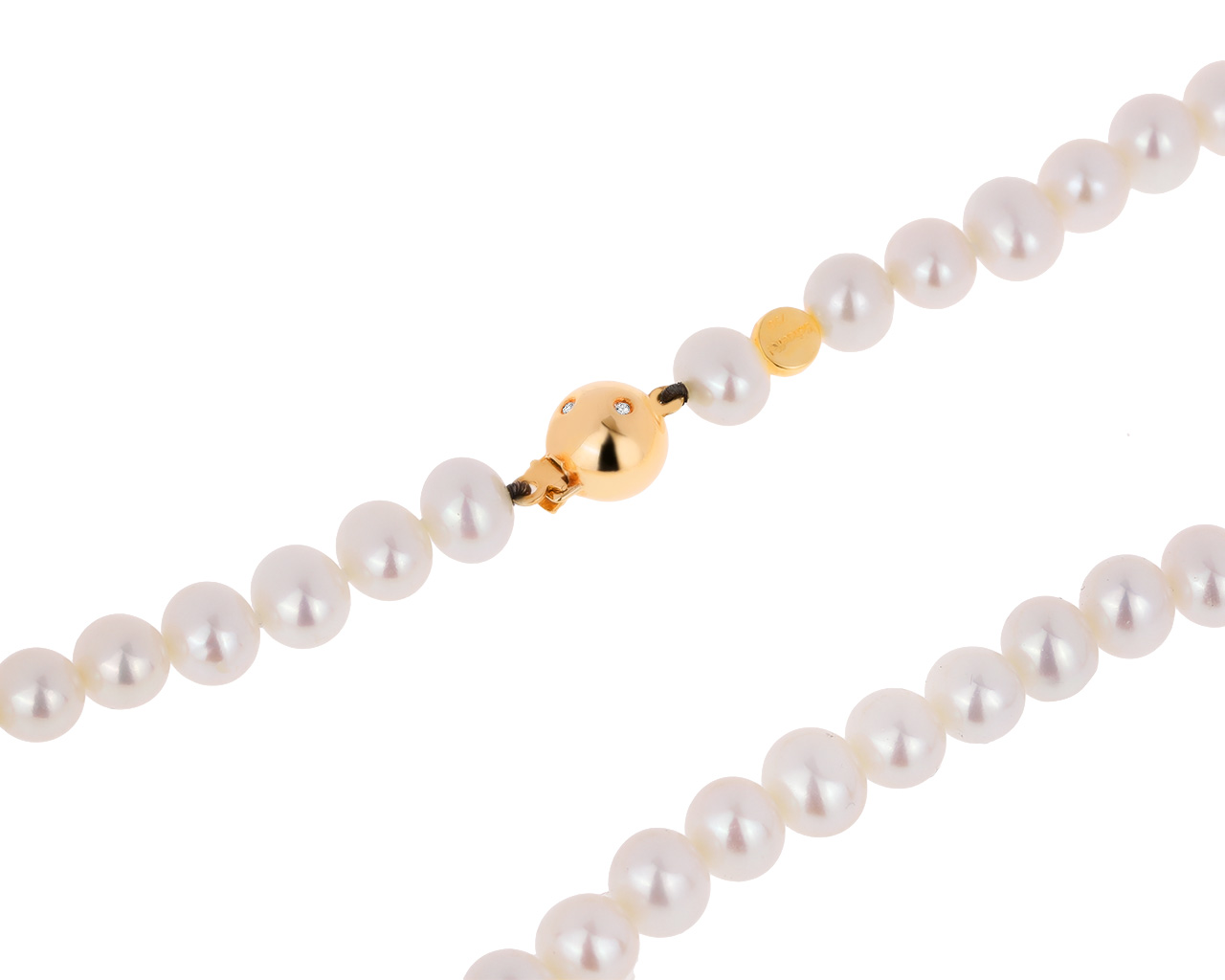 Оригинальное золотое ожерелье с жемчугом 6.50 мм Schoeffel Collier 311020/7