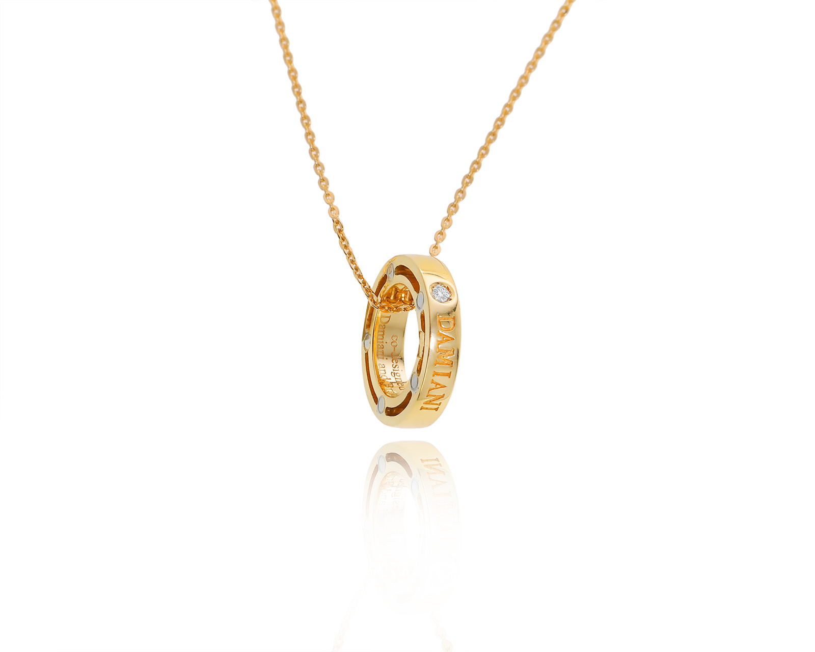 Оригинальный золотой кулон Damiani D.Side 020423/1