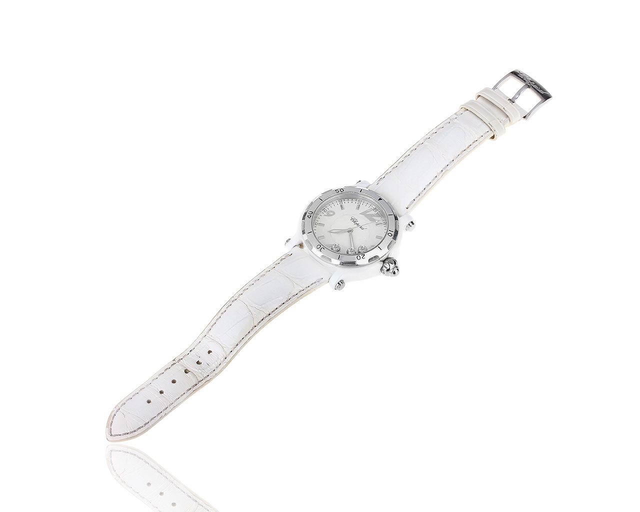 Наручные часы с бриллиантами 0.30ct Chopard Happy Sport