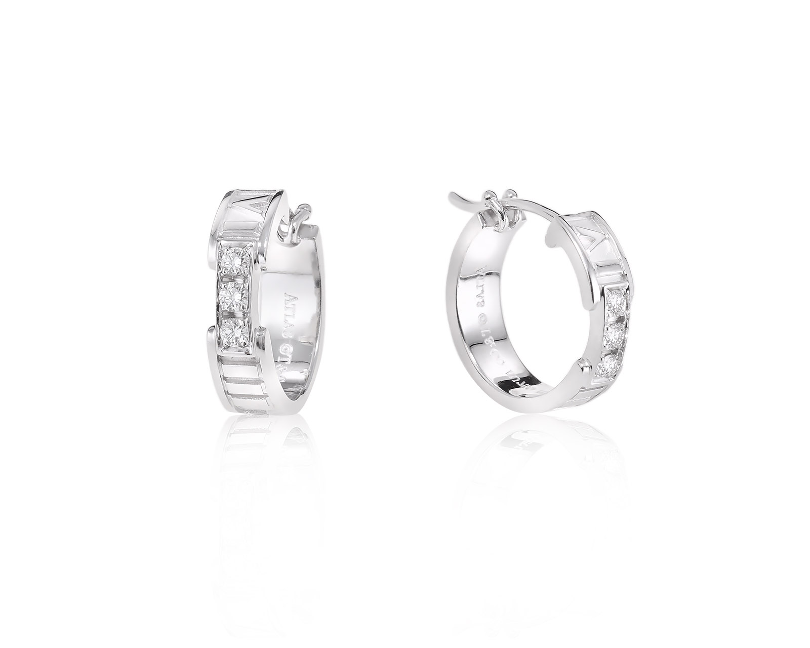 Оригинальные золотые серьги Tiffany&Co Atlas 041123/4