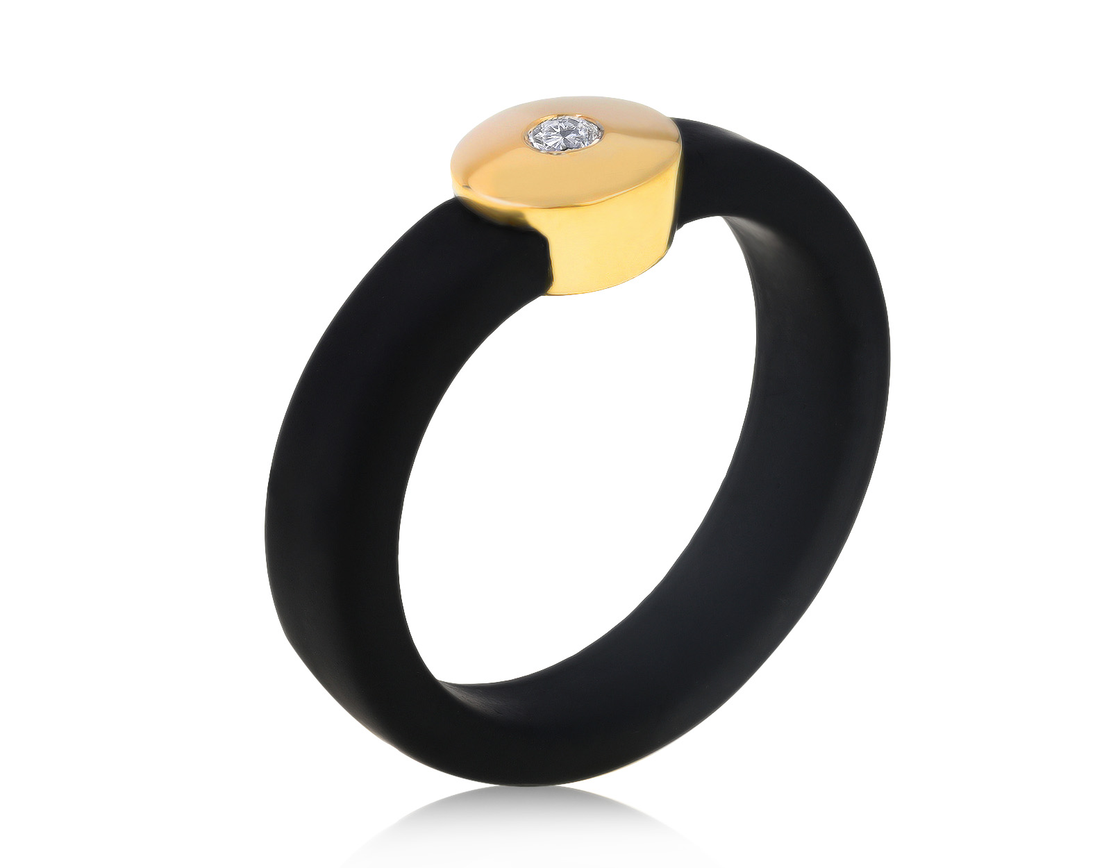 Потрясающее золотое кольцо с бриллиантом 0.06ct 160721/2