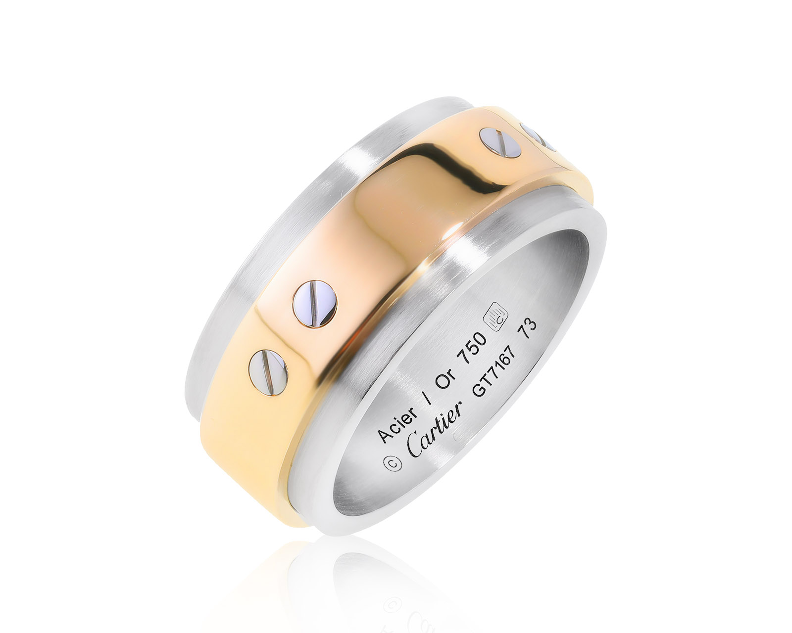 Оригинальное золотое кольцо Cartier Santos De Cartier 201022/11