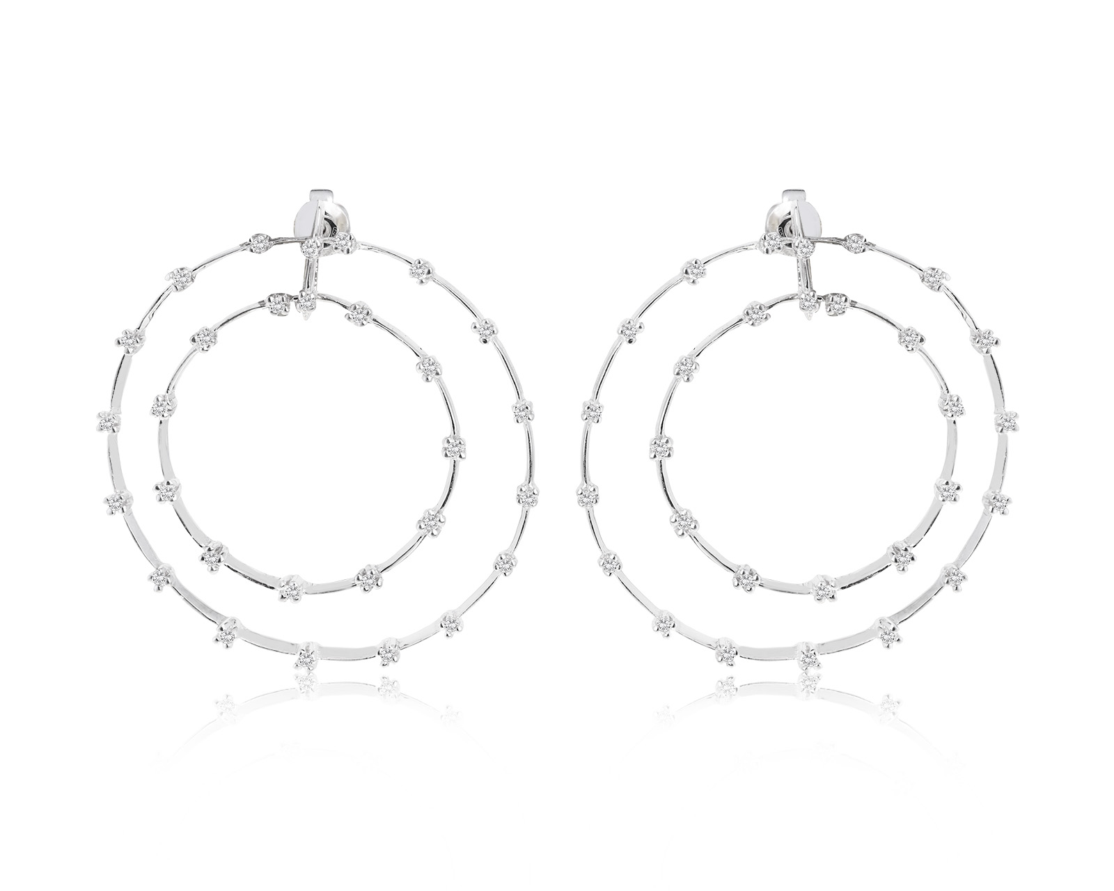 Оригинальные золотые серьги с бриллиантами 0.40ct Recarlo 160222/3