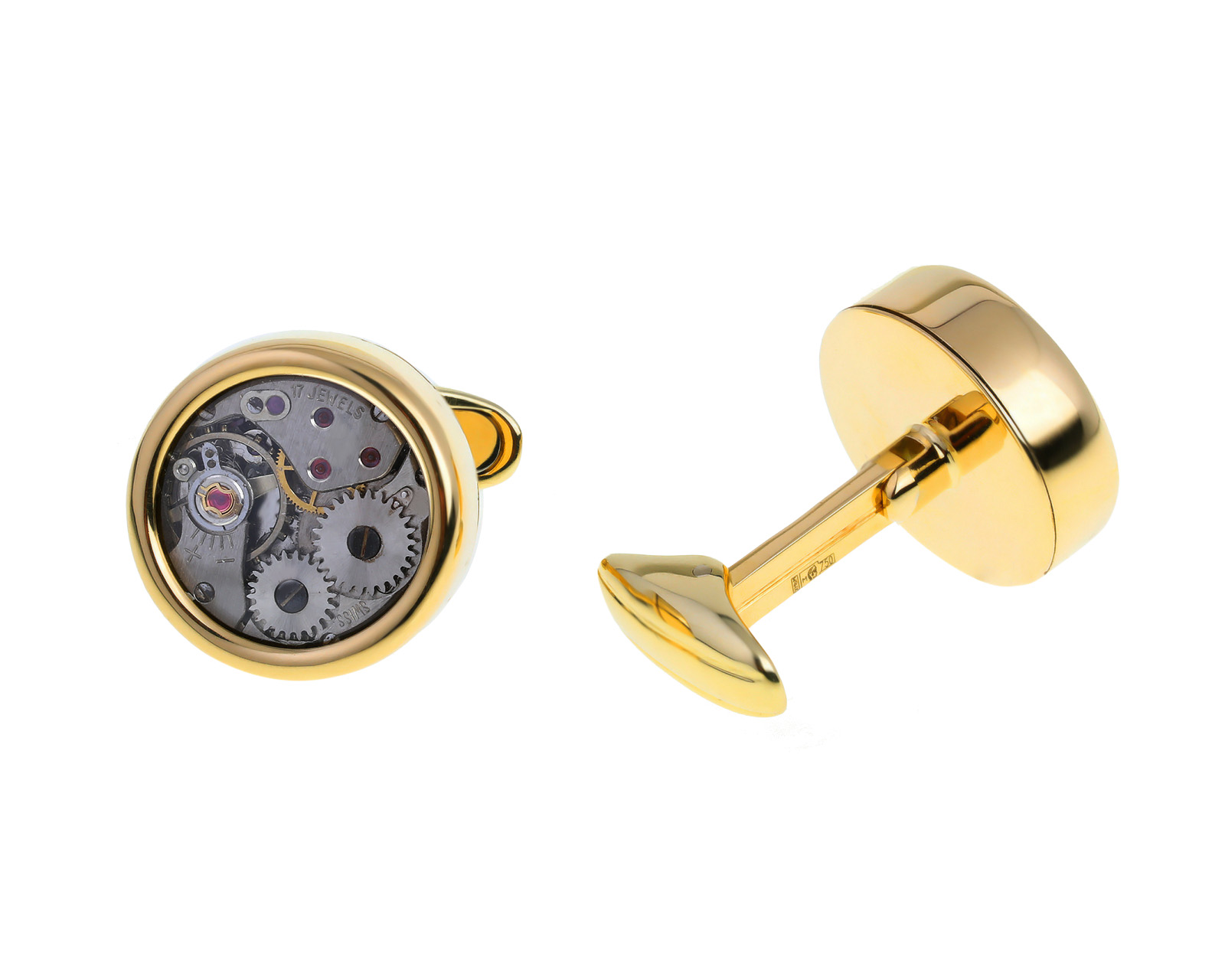 Оригинальные золотые запонки Ugo Piccini 190220/2