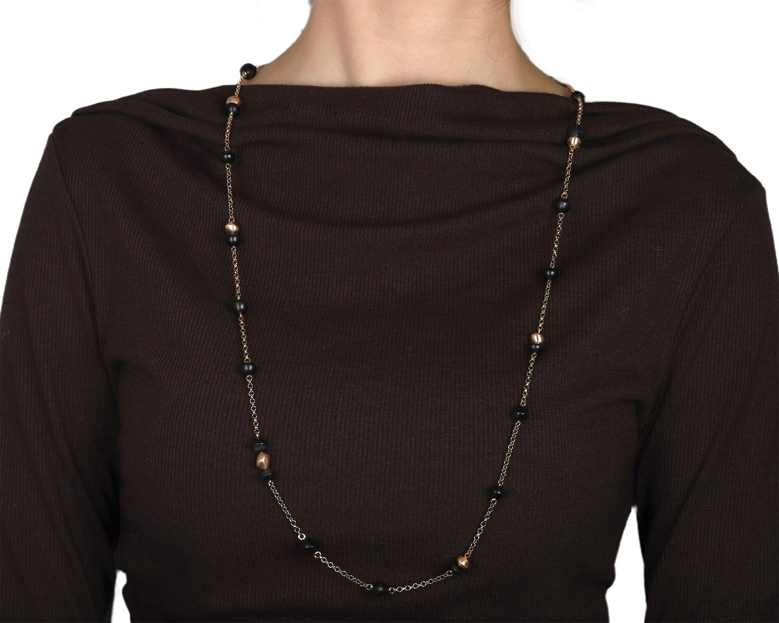 Оригинальное золотое колье с гагатом 34.50ct Vhernier