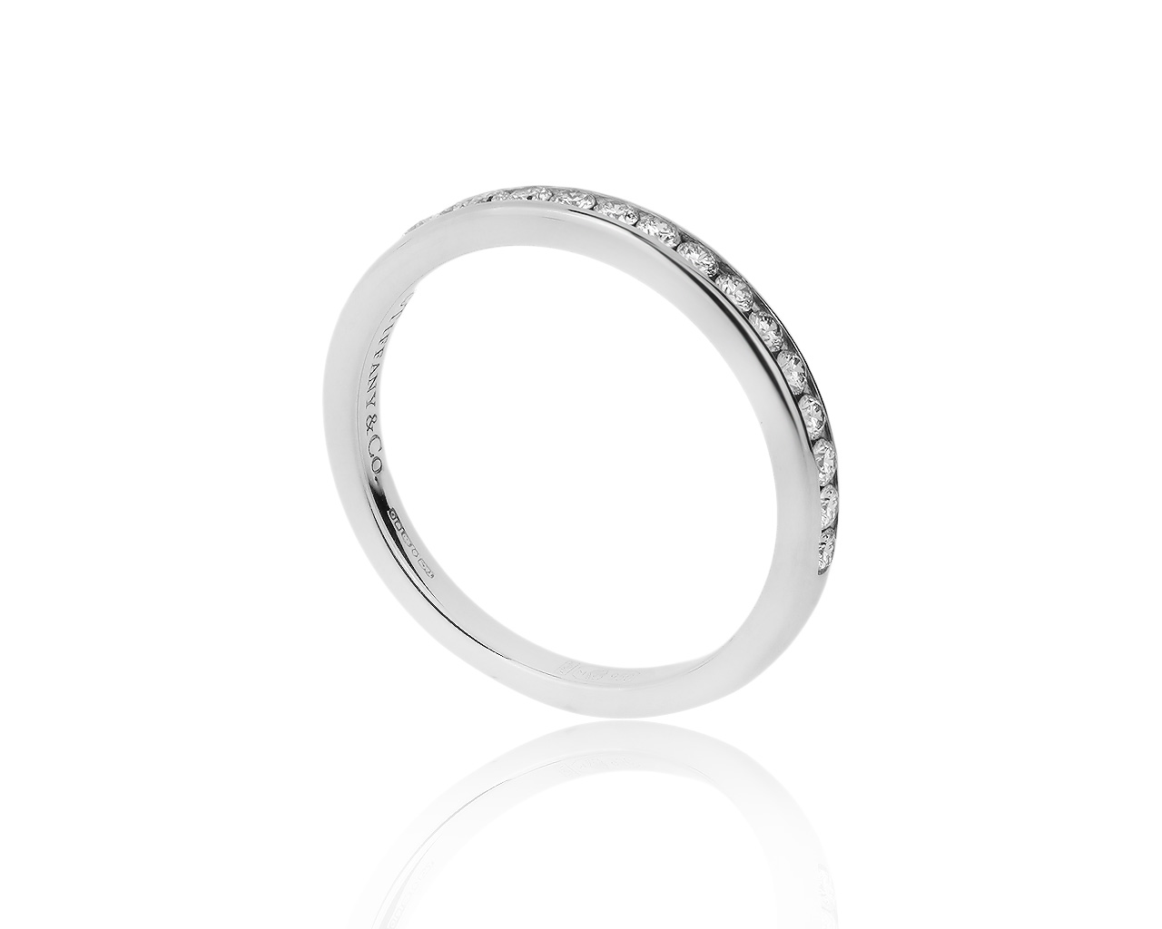 Оригинальное платиновое кольцо с бриллиантами 0.24ct Tiffany&Co