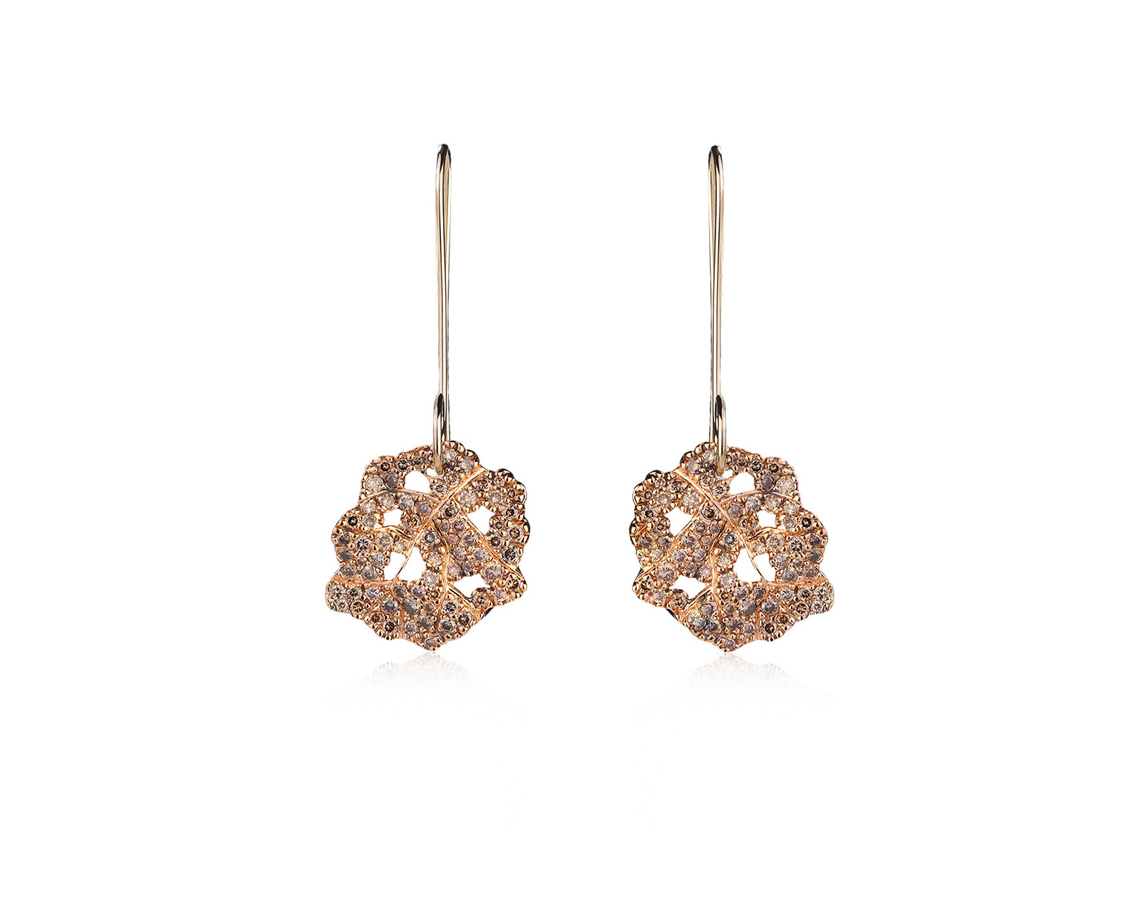 Оригинальные золотые серьги с бриллиантами 2.63ct H.Stern Giverny 080526/2