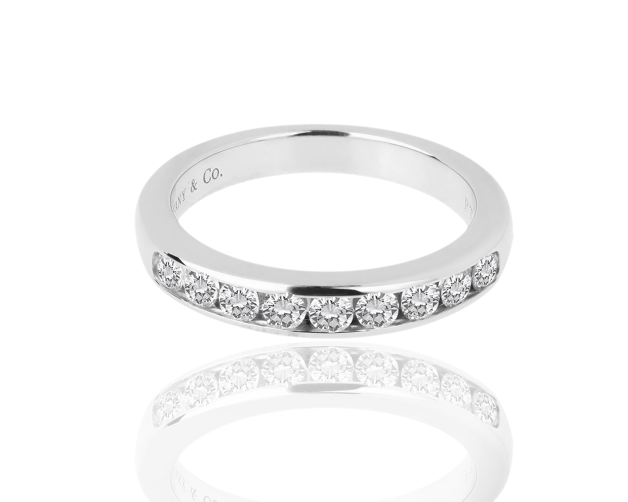 Платиновое кольцо с бриллиантами 0.33ct Tiffany&Co 141118/12