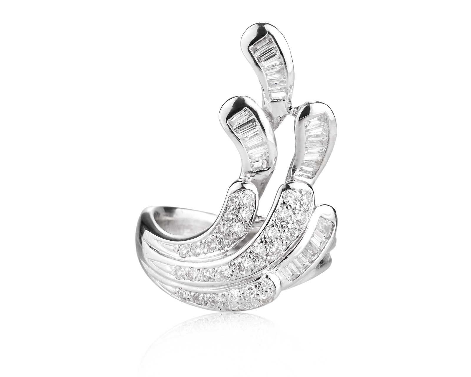 Оригинальное золотое кольцо с бриллиантами 1.09ct Damas
