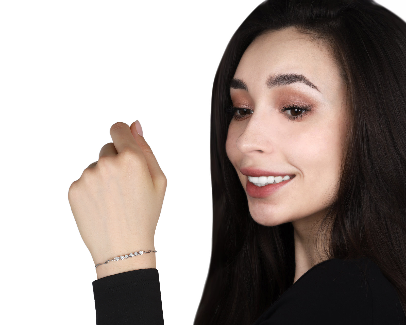 Золотой браслет с бриллиантами 0.10ct