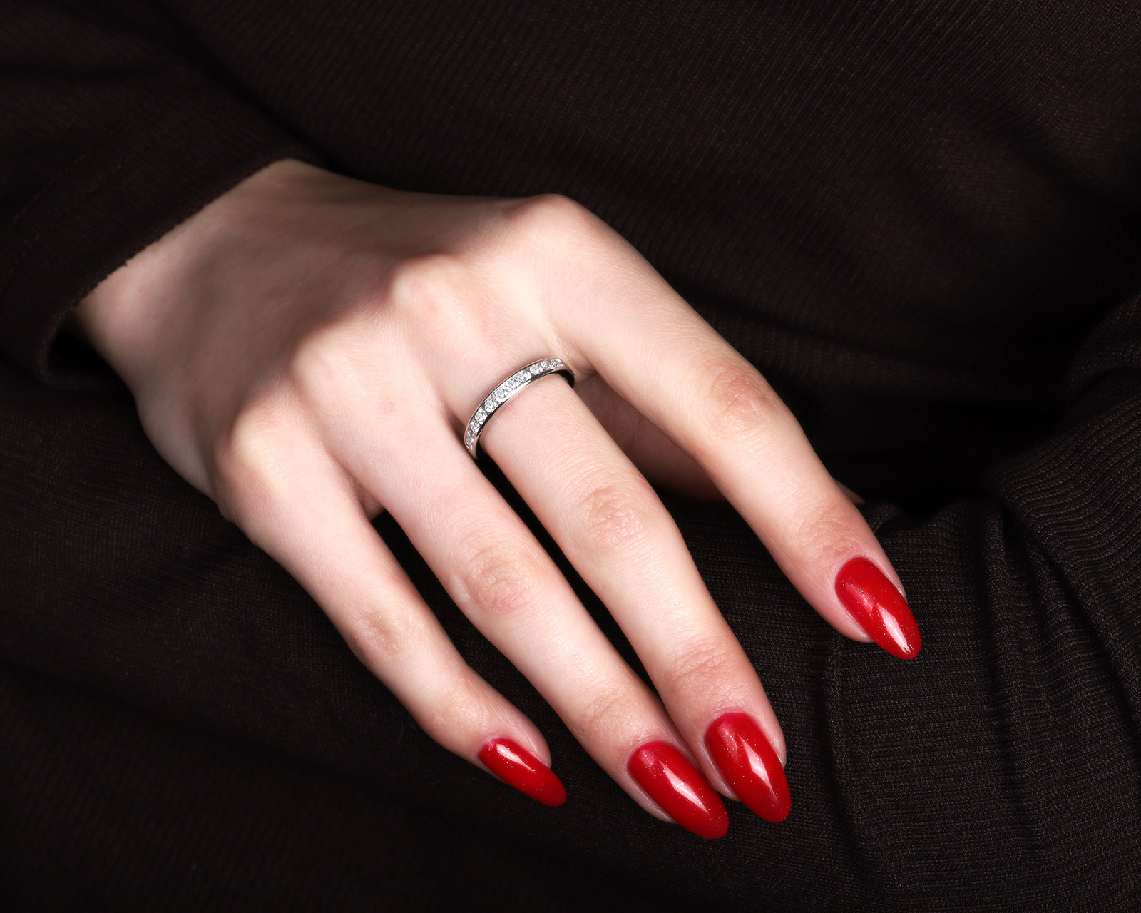 Оригинальное платиновое кольцо с бриллиантами 0.33ct Tiffany&Co Setting