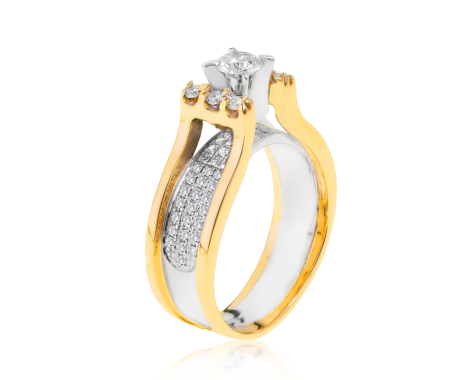 Волшебное золотое кольцо с бриллиантами 0.68ct СССР