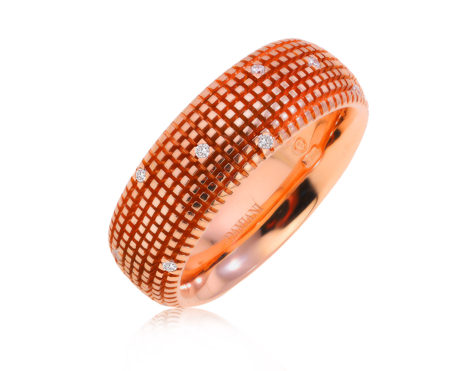 Оригинальное золотое кольцо с бриллиантами 0.14ct Damiani Metropalitan 260625/5