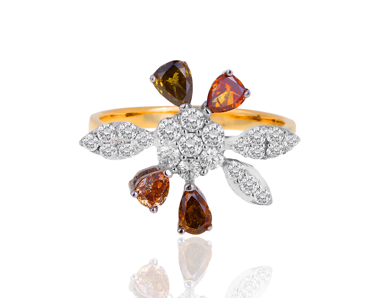 Изумительное золотое кольцо с бриллиантами 1.01ct 171018/1