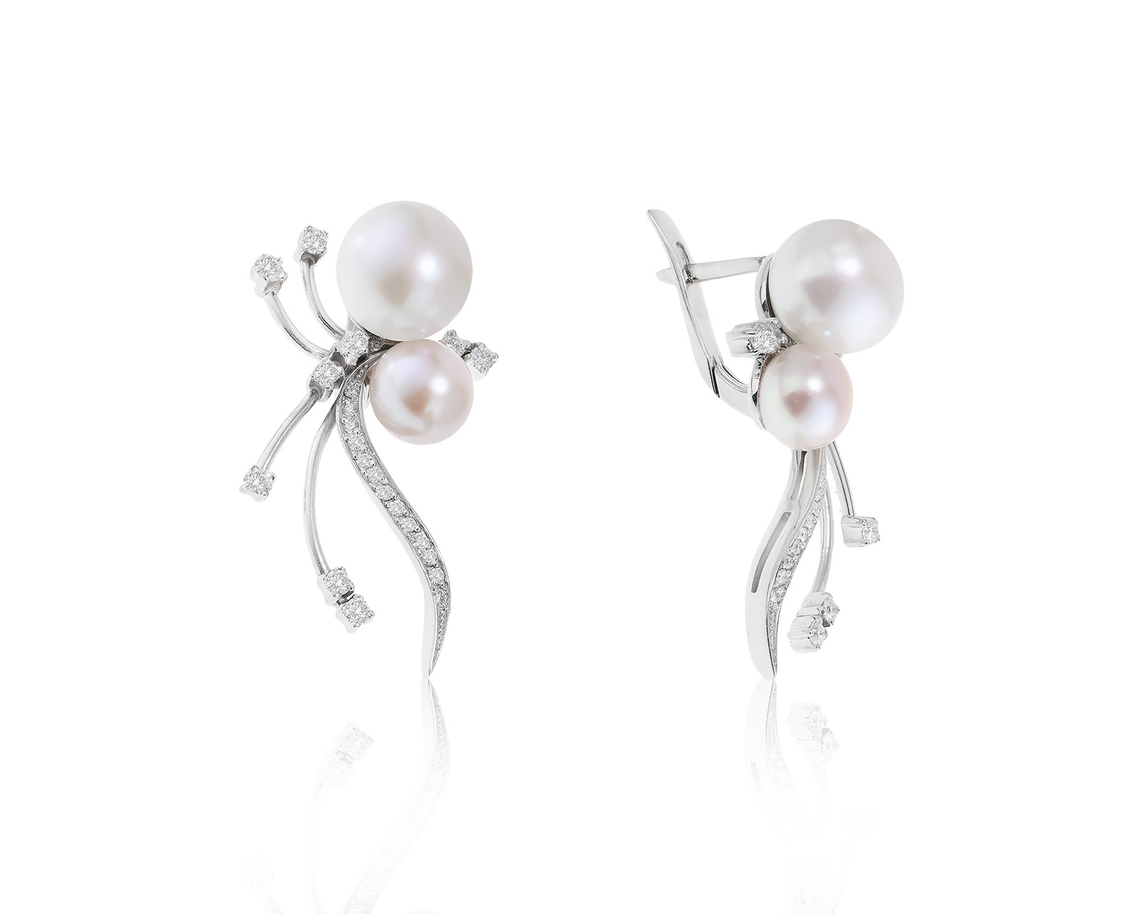 Красивые золотые серьги с бриллиантами 0.42ct 180423/1