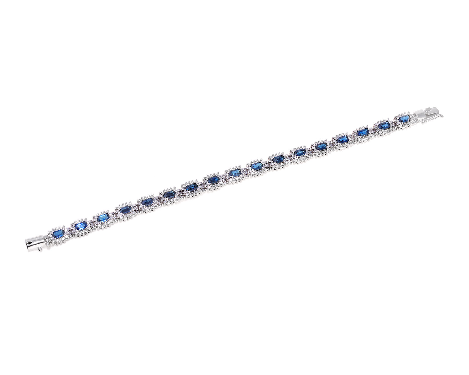 Золотой браслет с сапфирами 6.12ct и бриллиантами 1.66ct 231224/21