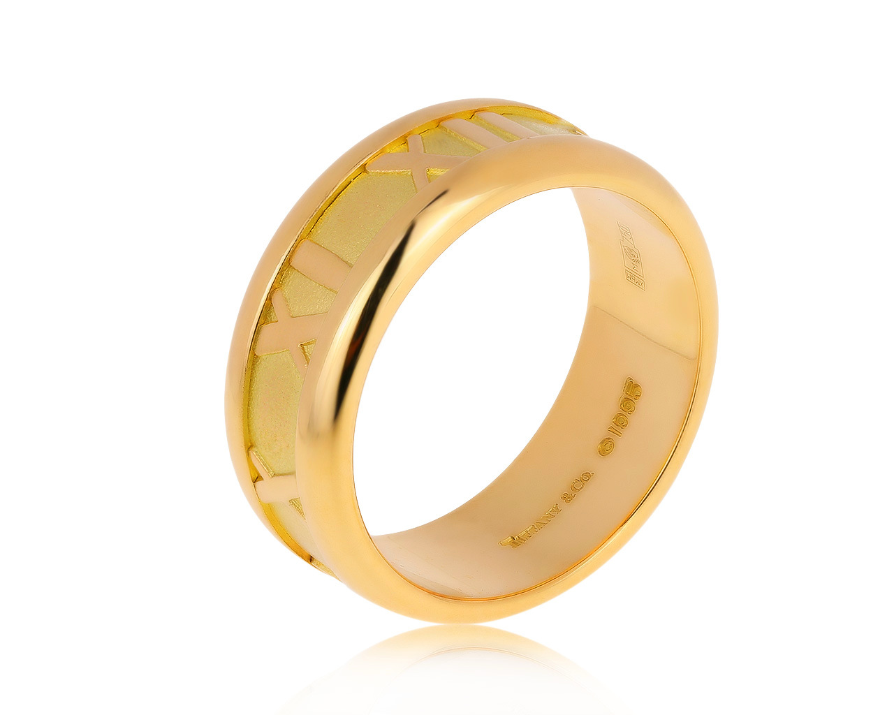Оригинальное золотое кольцо Tiffany&Co Atlas 150920/5