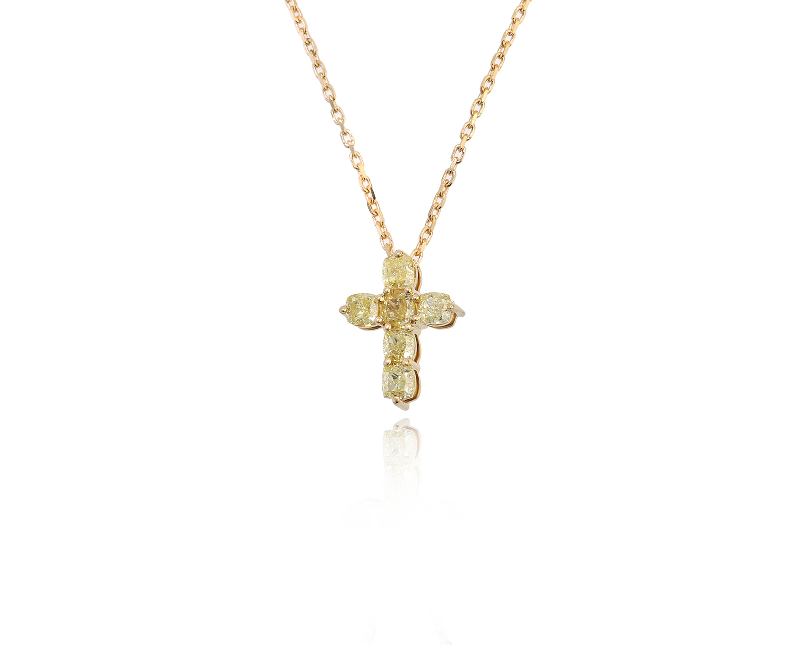 Золотое колье с желтыми бриллиантами 0.60ct 240624/4