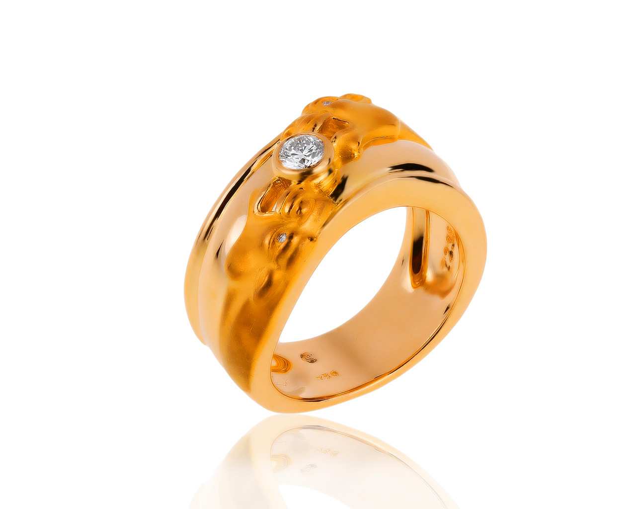 Оригинальное золотое кольцо с бриллиантами 0.16ct Carrera y Carrera 111219/13