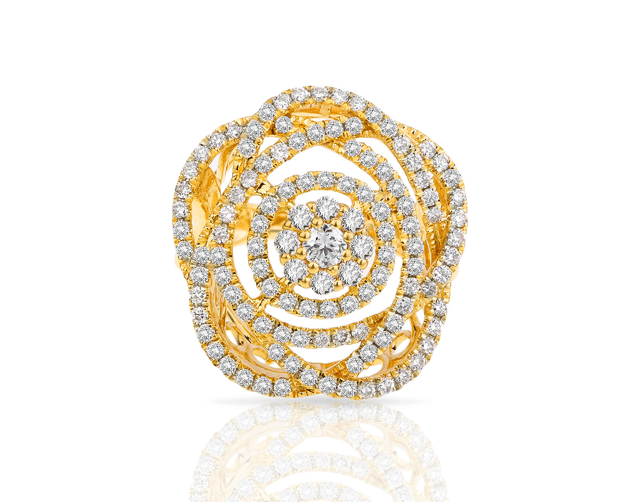 Престижное золотое кольцо с бриллиантами 1.50ct LTJ
