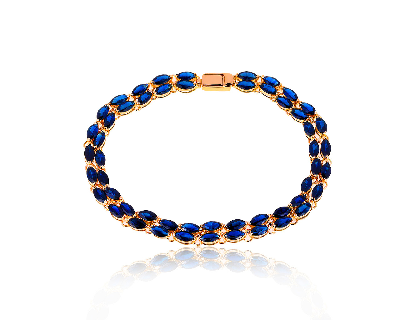 Безупречный золотой браслет с сапфирами 8.57ct 130819/6