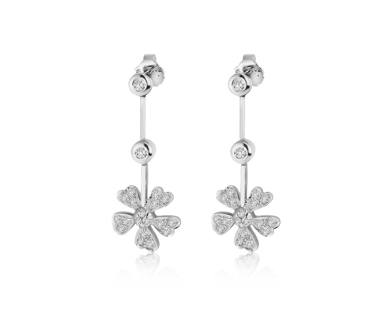 Великолепные золотые серьги с бриллиантами 0.70ct 040321/7