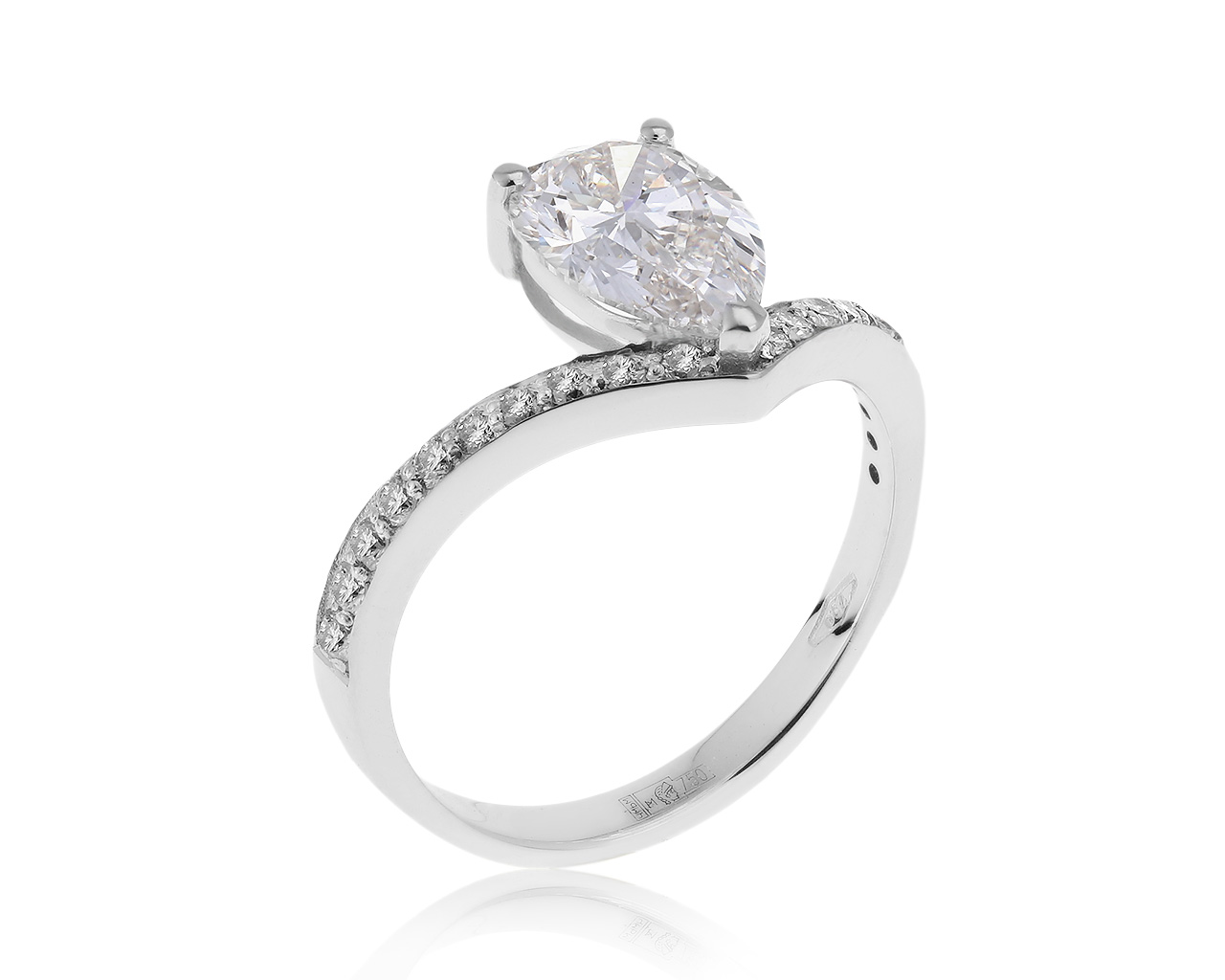 Итальянское золотое кольцо с бриллиантами 1.90ct 301220/3