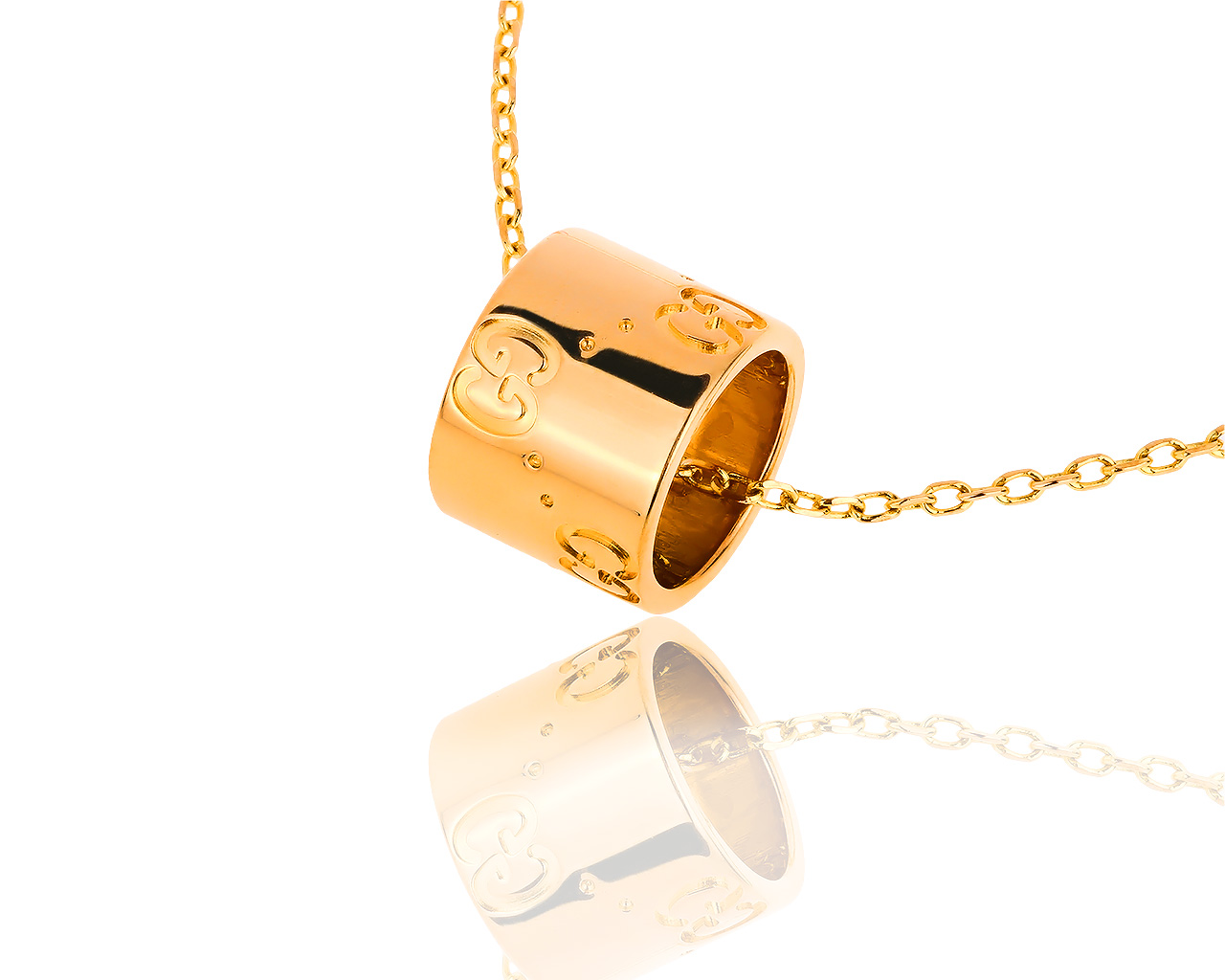 Стильная золотая подвеска Gucci Icon 210718/1