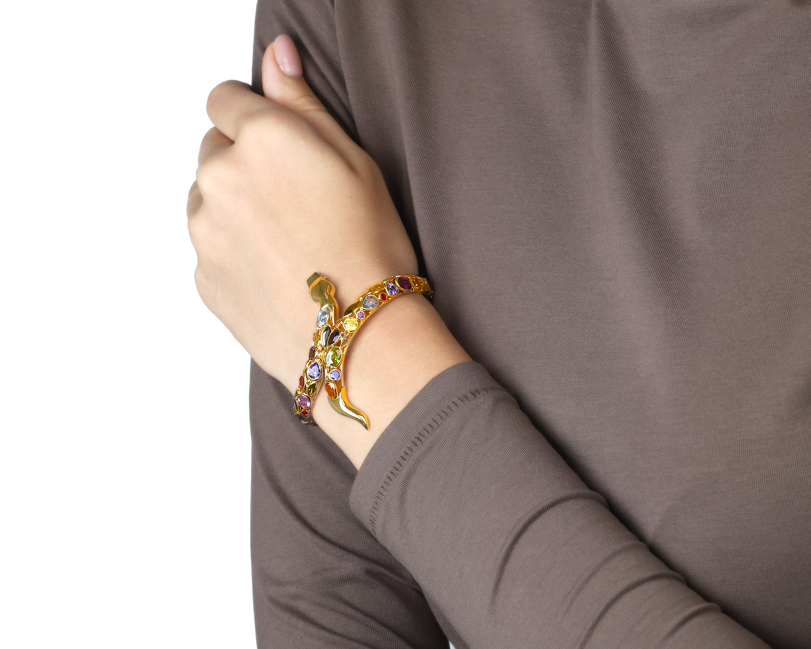 Оригинальный золотой браслет Mosaico Multicolor