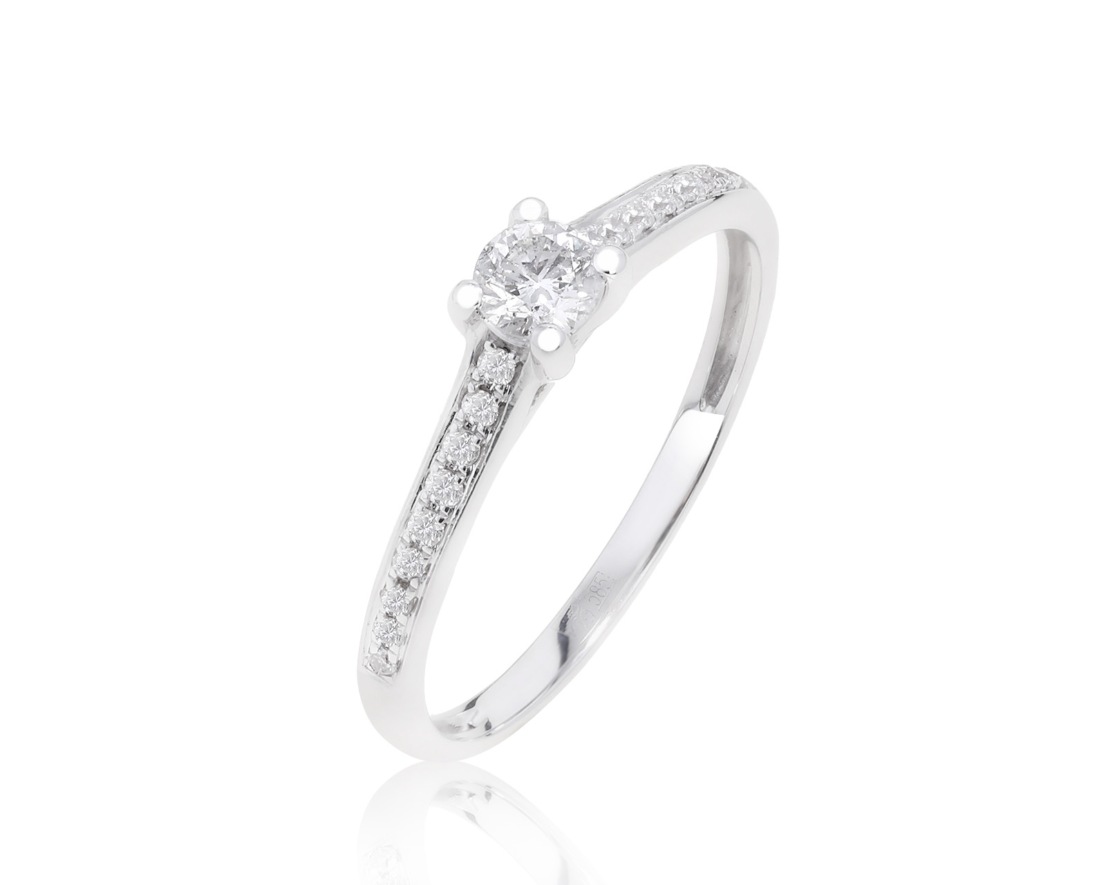 Изящное золотое кольцо с бриллиантами 0.27ct 310122/3