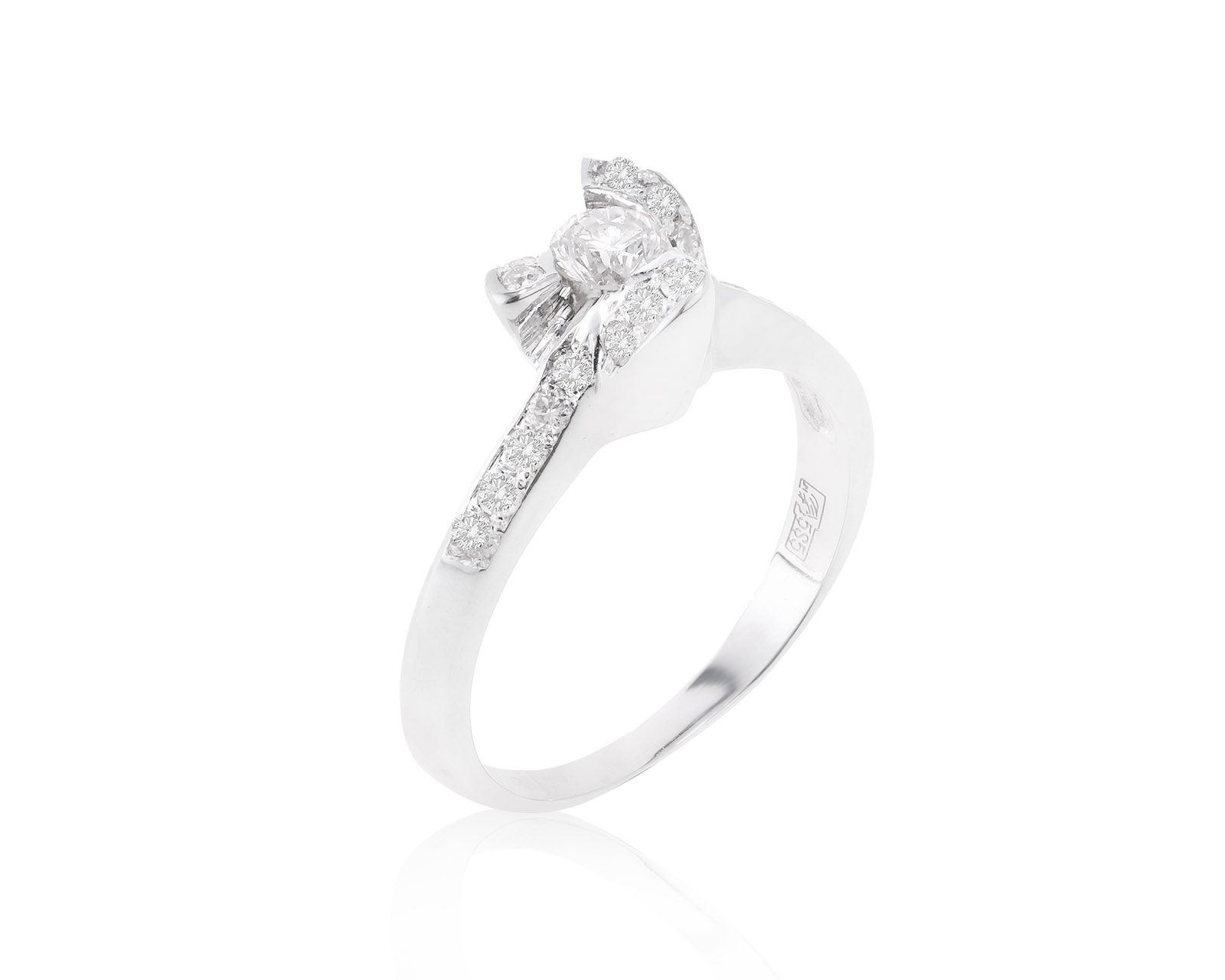 Изысканное золотое кольцо с бриллиантами 0.51ct 031222/5