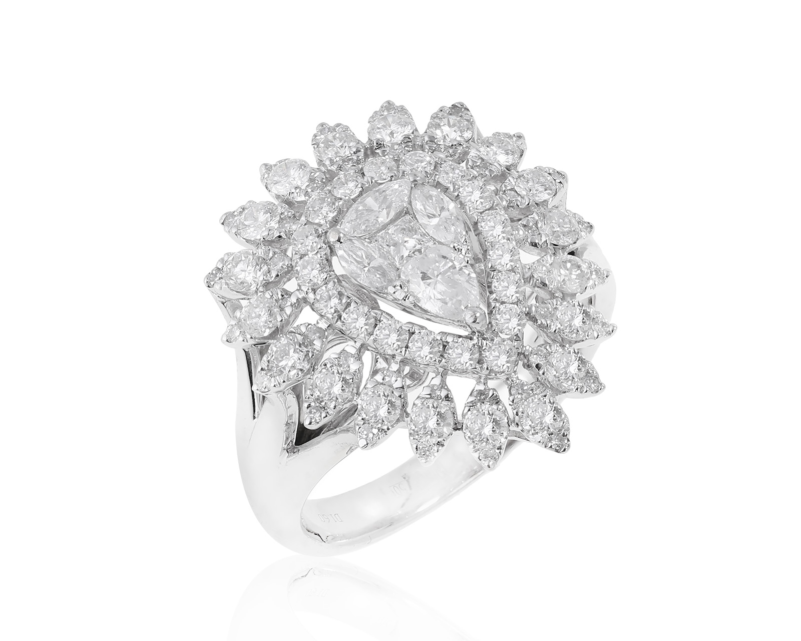 Великолепное золотое кольцо с бриллиантами 1.60ct 210722/6